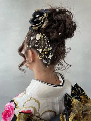 ロング カラー ヘアアレンジ 増田 夏季のヘアスタイル