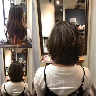 ミディアム カラー 今井 三智也のヘアスタイル