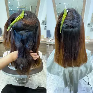 セミロング パーマ 加藤 未歩のヘアスタイル