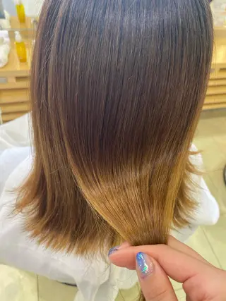 セミロング カラー ヘアアレンジ TSUNA 🌙 Lim 五反田のマツエク・マツパデザイン