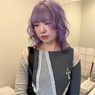 ミディアム 舟橋耀/ブリーチカラ ー/レイヤーカットのヘアスタイル