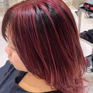 セミロング カラー 鼎一真ハイトーン/ パーマ/何でも屋さんのヘアスタイル