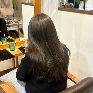ロング カラー RINNO🌷透明感 カラー/縮毛矯正のヘアスタイル