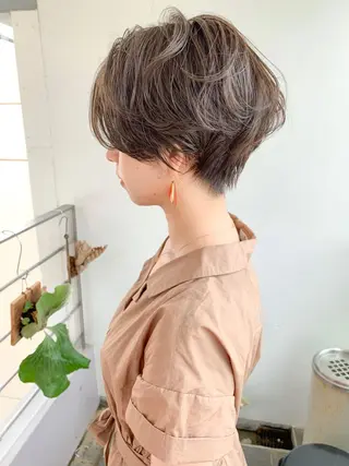 ショート カラー パーマ ショート/レイヤー なら石井知希のヘアスタイル