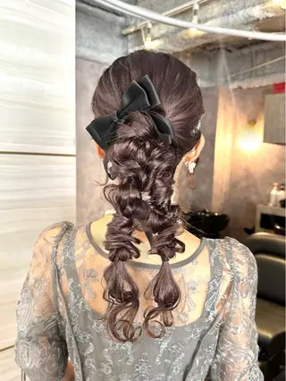 ロング カラー パーマ ヘアアレンジ メンズ 🌱巴結生🌿大宮 ☁️ミルクティーのヘアスタイル