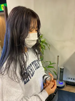 ロング デザインカラー/ボブ ブリーチカラー/ユリのヘアスタイル