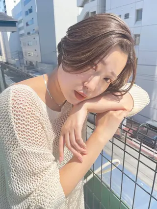 ショート カラー ヘアアレンジ Sakairi Yunaのヘアスタイル