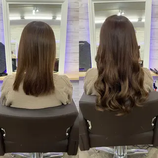セミロング カラー ヘアアレンジ アイブロウ LAVENDIA 初音のヘアスタイル