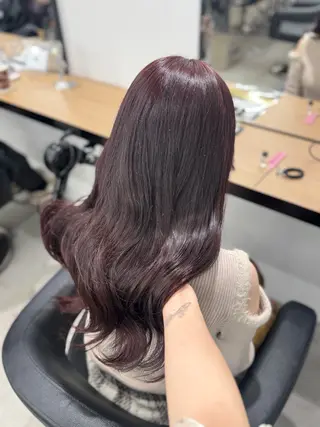 ロング カラー ヘアアレンジ 🤍淡色ピンク&ラベ ンダーYUKI🤍のヘアスタイル