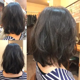 ミディアム 仲矢 あゆ美のヘアスタイル