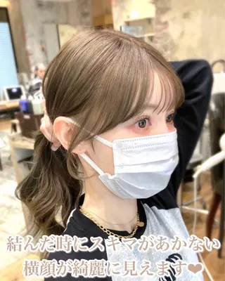 セミロング カラー On所属・顔まわりカット🌟 くびれヘア/寺門遥輝のヘアスタイル