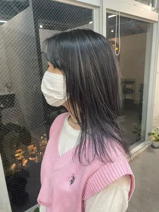 セミロング カラー SHOTO ハイトー ン/ブロンドカラーのヘアスタイル