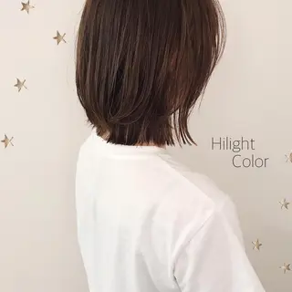 ミディアム カラー 市川 千夏のヘアスタイル