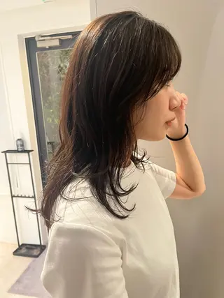 ミディアム カラー 赤み消しカラー/ ナチュラル/トモキのヘアスタイル
