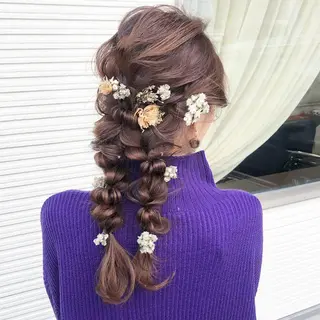 ロング カラー ヘアアレンジ ilo レイナのヘアスタイル