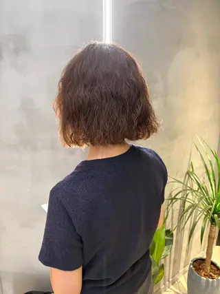 ミディアム パーマ ERII /伏見 カットモデル募集中！のヘアスタイル