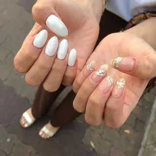 ロング カラー ヘアアレンジ キッズ ネイル マツエク・マツパ 福田 加奈のネイルデザイン