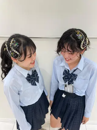 ミディアム ヘアアレンジ 松永 梨央のヘアスタイル