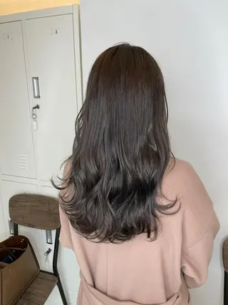 ロング カラー ヘアアレンジ パーマ ヘアケア特化型サロン newi 梅田のヘアスタイル