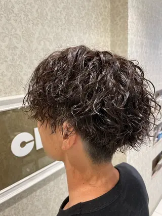パーマ メンズ 本厚木パーマ&ブリー チMEN'Sショートのヘアスタイル