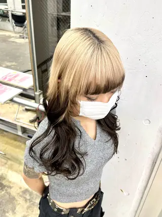 セミロング カラー ササキカズマ〻透明感 〻色落ち〻赤み消しのヘアスタイル