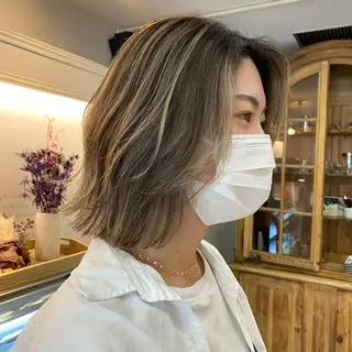 ミディアム カラー Pia ツボイ ケイタのヘアスタイル