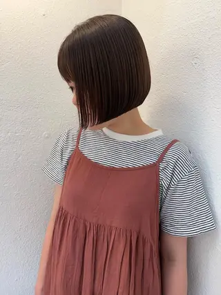 ミディアム ブリーチカラー🎀 韓国風/寺門美優のヘアスタイル