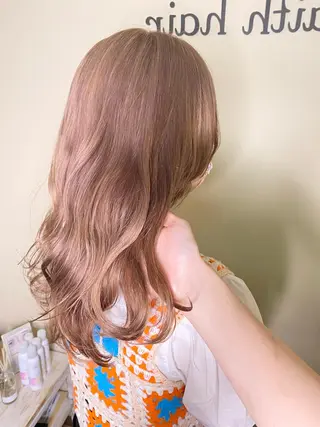 セミロング カラー 大形 誉のヘアスタイル