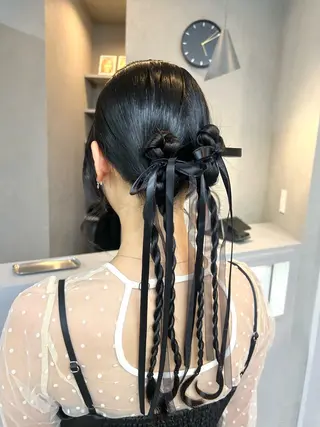 ヘアアレンジ moe🎀 透明感カラーのヘアスタイル