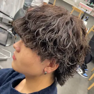 ミディアム パーマ ヘアアレンジ メンズ fifth 石川 凪のヘアスタイル