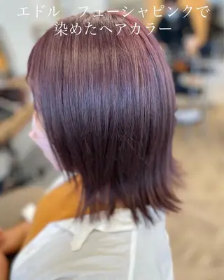 ミディアム カラー やまこし 美裕樹のヘアスタイル