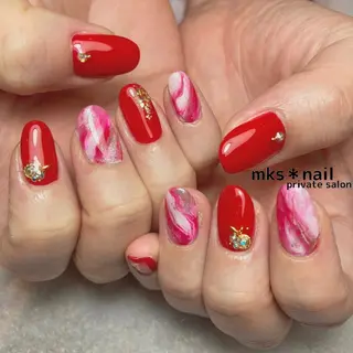 ネイル mks＊nail //  枚方長尾のネイルデザイン