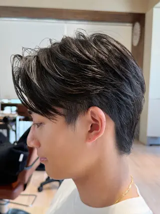 ショート パーマ メンズ ニュアンスパーマ/ フェザーパーマ/平木のヘアスタイル
