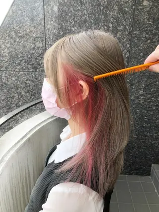 ミディアム カラーアンドケアリタ kitamuuuのヘアスタイル