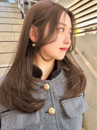 セミロング カラー 縮毛矯正✨🫧 レイヤー川村利幸のヘアスタイル