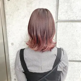 ミディアム カラー ヘアアレンジ 池袋髪質改善×レイヤ ー専門MATSUのヘアスタイル