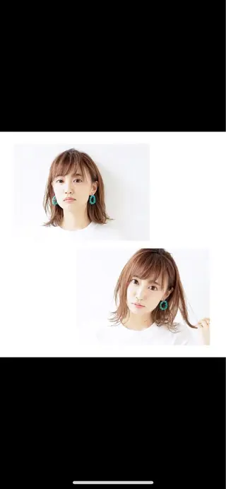 ミディアム 渋谷レイヤーカット❌ 縮毛矯正専門/武田涼のヘアスタイル