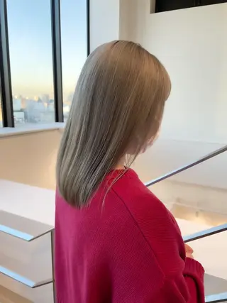 ミディアム カラー ヘアアレンジ アイブロウ ミニボブ/ブリーチ 🌈MISATOのヘアスタイル