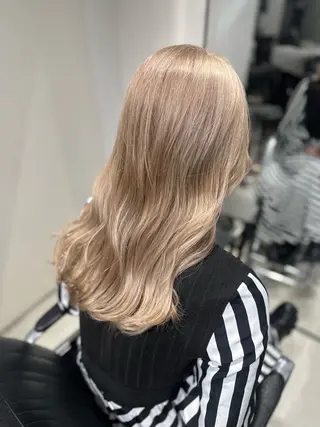 ロング カラー ヘアアレンジ 透明感/ブリーチ/ 髪質改善💛miuのヘアスタイル