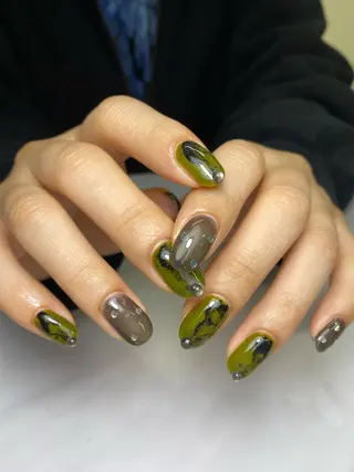 ネイル 草加ニュアンスネイル 🌚hersのネイルデザイン