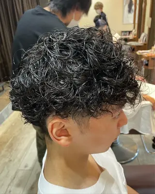 パーマ メンズ 仙台/メンズ/ フェザー/リョウのヘアスタイル