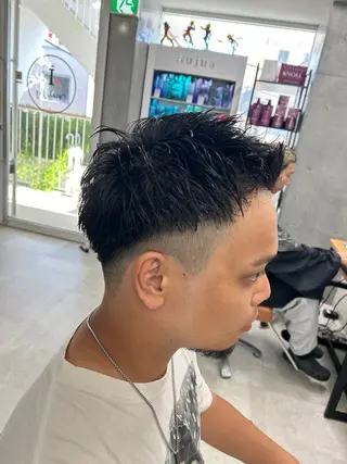 メンズ カズキ🌼曲がる 縮毛矯正のヘアスタイル