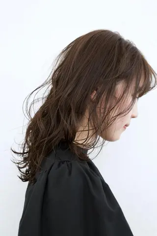 セミロング カラー 🍑もも 🍑のヘアスタイル