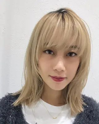 ミディアム カラー 当日予約🆗✂︎ ウエモト　タクのヘアスタイル