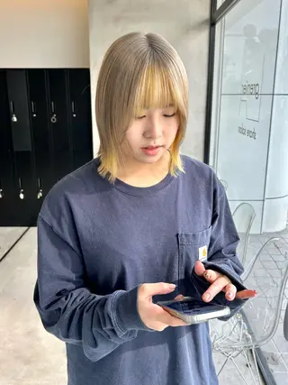 ミディアム カラー 一ノ瀬 暁のヘアスタイル