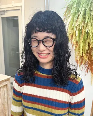 セミロング パーマ エトウリクシ パーマ美容師のヘアスタイル