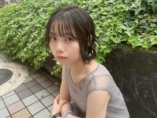 ショート カラー パーマ ヘアアレンジ 顔周りカット・相談 レイヤーも◎しずくのヘアスタイル