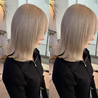 ミディアム カラー yoriダブルカラー 代表すがわらのヘアスタイル