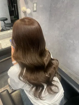 セミロング カラー mimiiy fukaのヘアスタイル