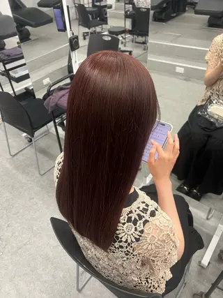 ロング カラー メンズ 💗愛され暖色💗 ピンク/レッド💗のヘアスタイル